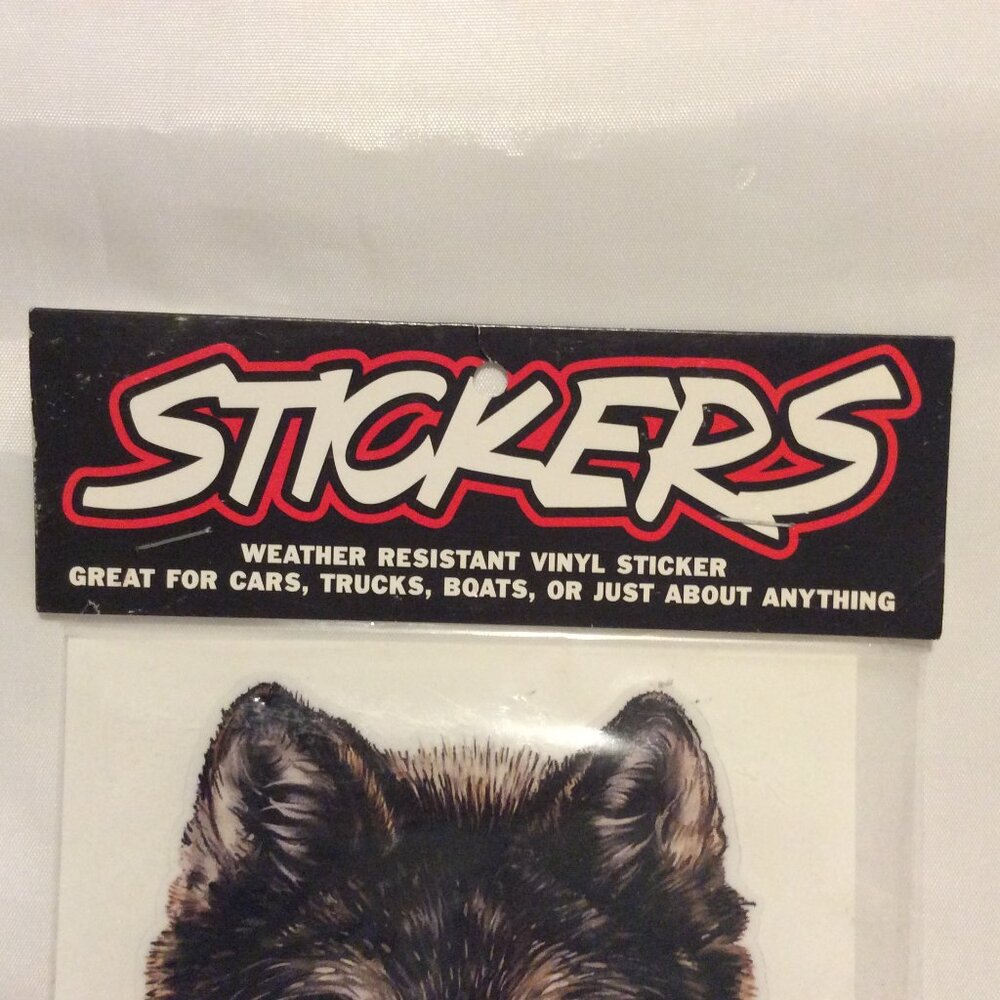 Wolf Head Vinyl Sticker Car Truck Boat Weather Resistant New L-5 inch W-5 inches - Picture 3 of 4